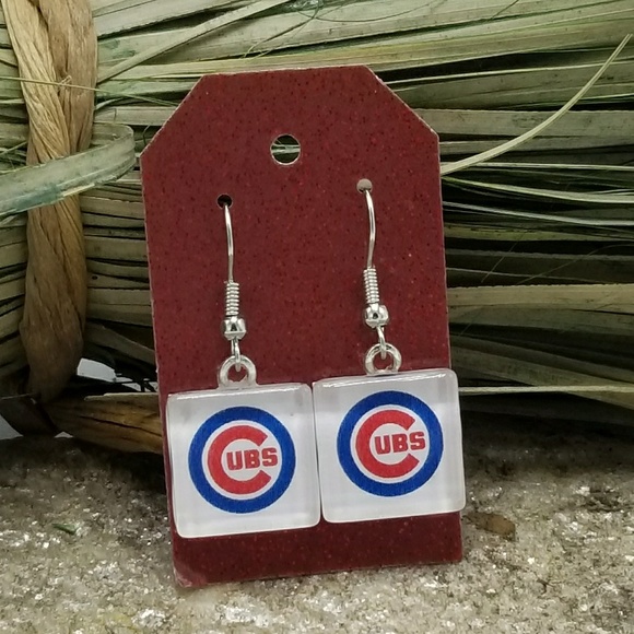 Bad Cat Craft Jewelry - Chicago Cubs Earrings MLB Cubbies Earrings